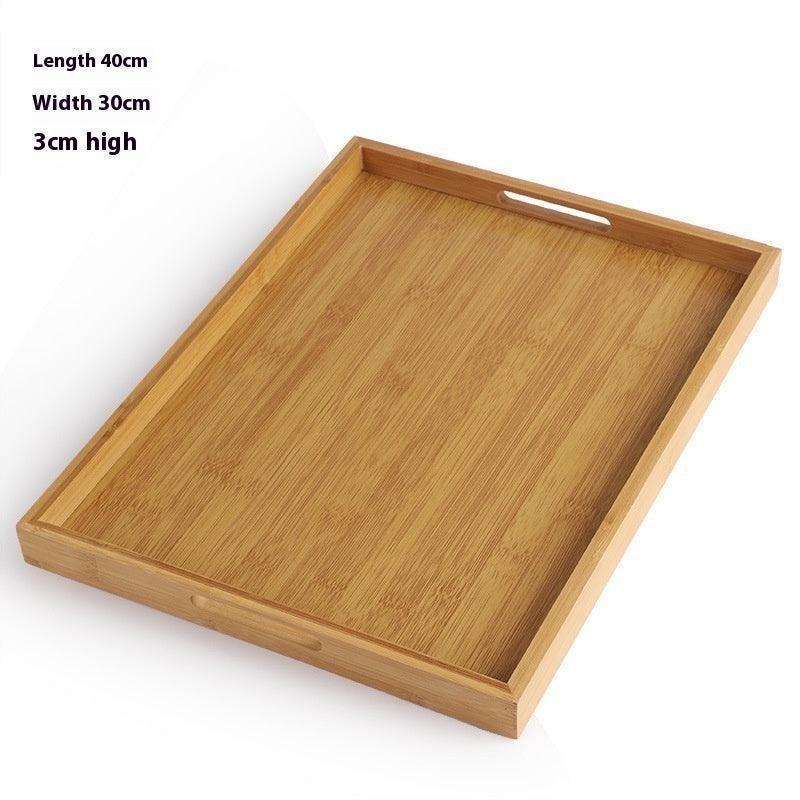 Rectangular Minimalist Household Bamboo Tea Tray