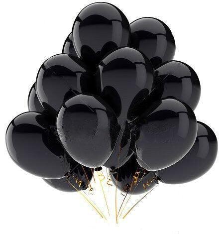 Black gold silver white balloon - HEPSIBAH SHOP