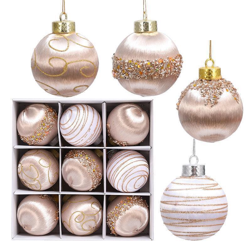 Painted Silk Ball Christmas Tree Pendant - HEPSIBAH SHOP