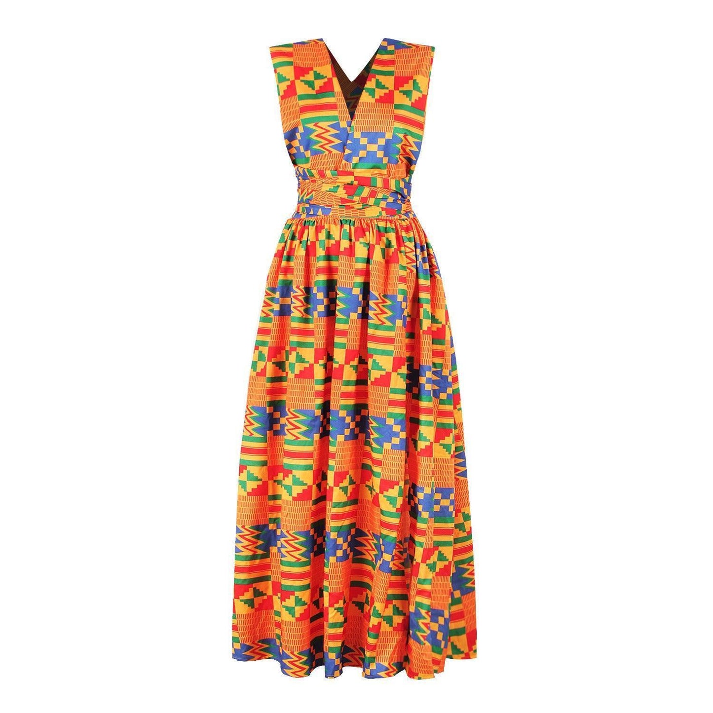 African geometric dress - HEPSIBAH SHOP