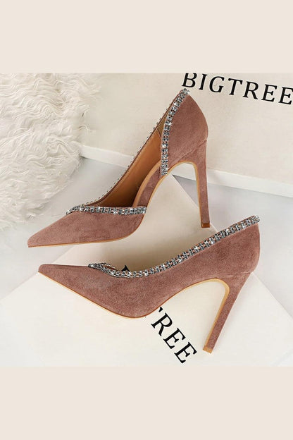 Suede hollow high heels - HEPSIBAH SHOP