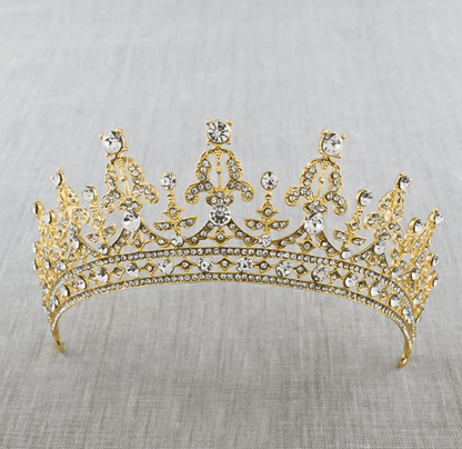 Baroque Luxury Crystal Bridal Crown Tiara - HEPSIBAH SHOP