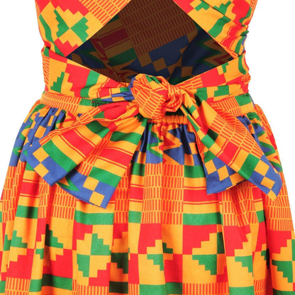 African geometric dress - HEPSIBAH SHOP