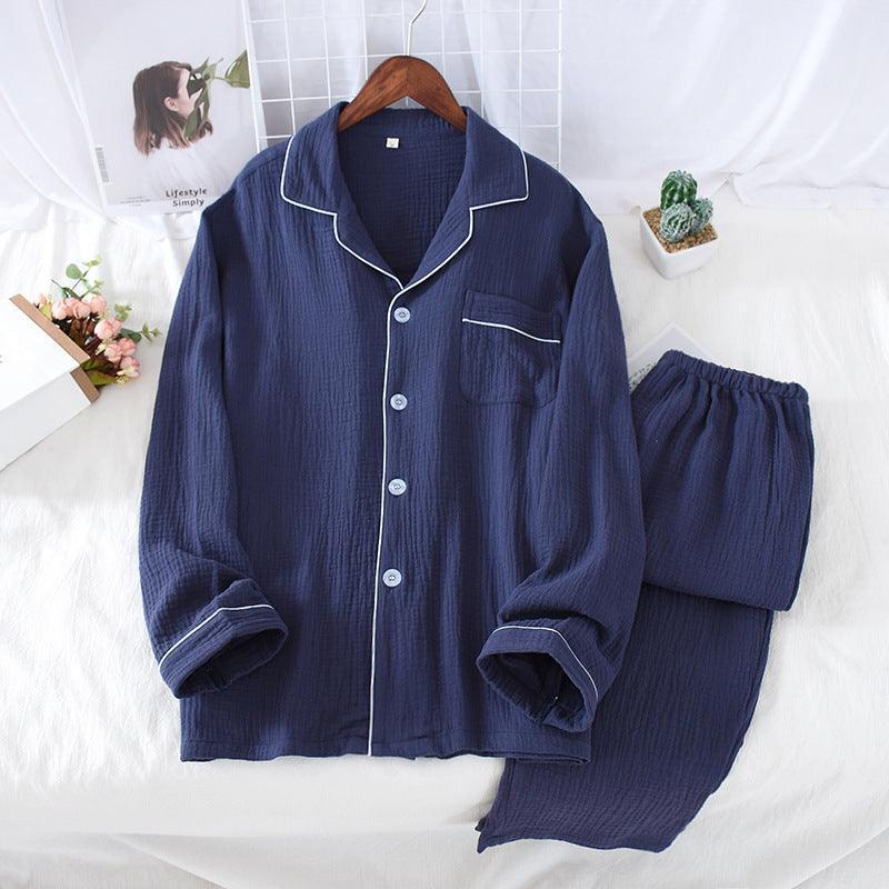 Solid color crepe loose pajamas