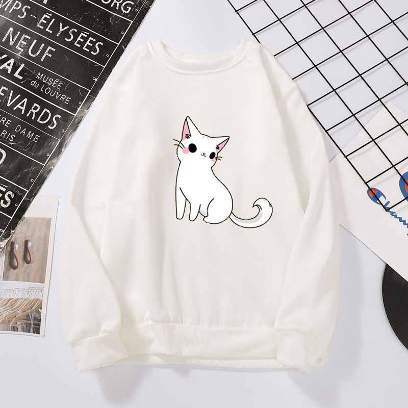 Printed cute cat hoodie - HEPSIBAH SHOP