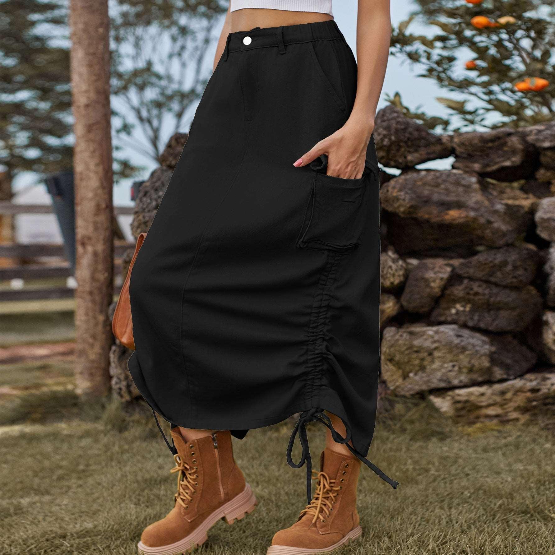 American-style Denim Casual Midi Skirt - HEPSIBAH SHOP