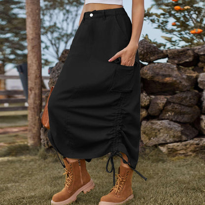 American-style Denim Casual Midi Skirt - HEPSIBAH SHOP