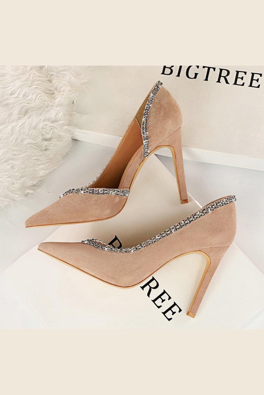 Suede hollow high heels - HEPSIBAH SHOP