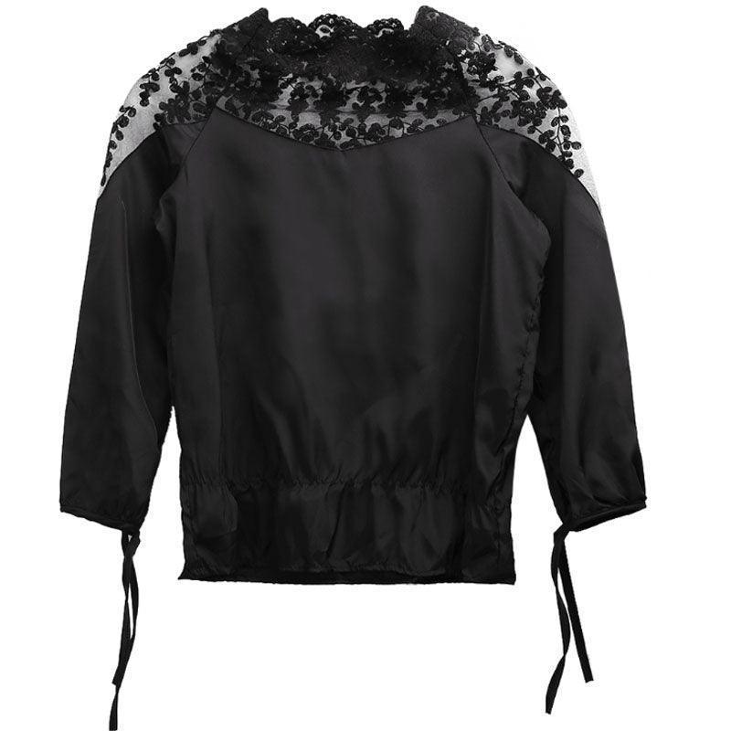 Loose stitching lace shirt - HEPSIBAH SHOP