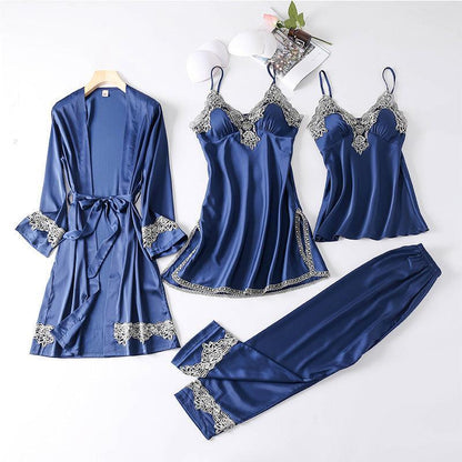 Four-piece dressing gown female summer suit - HEPSIBAH SHOP