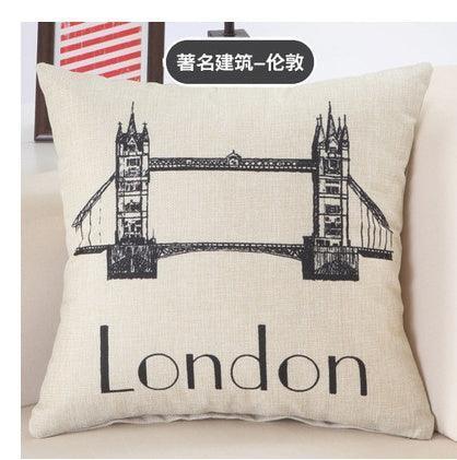 Great Buildings City Print Pillow Cases - HEPSIBAH SHOP