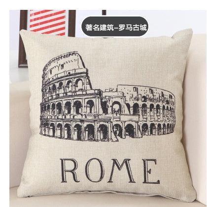 Great Buildings City Print Pillow Cases - HEPSIBAH SHOP