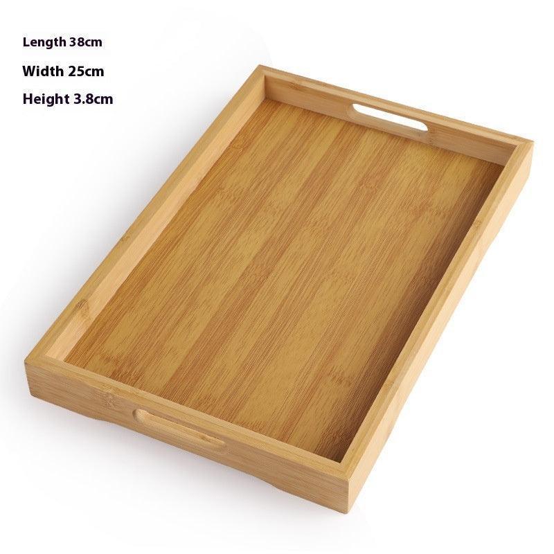 Rectangular Minimalist Household Bamboo Tea Tray