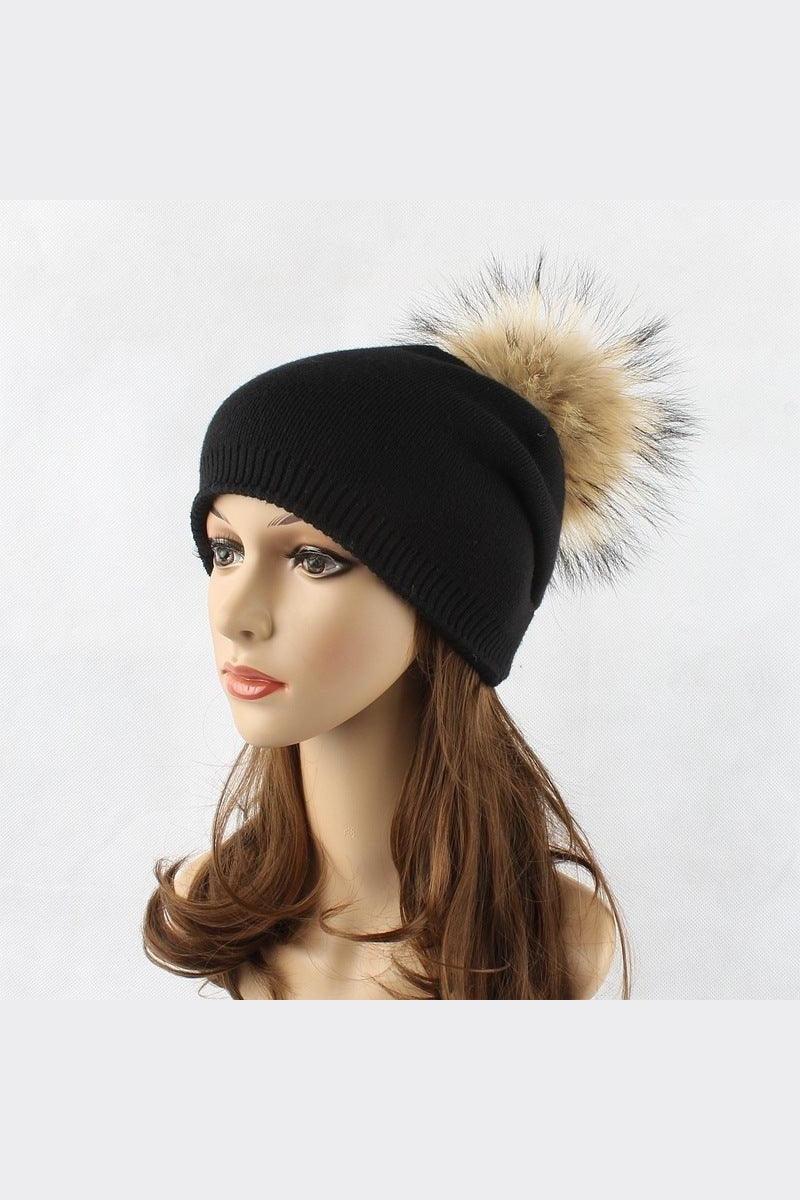 Fur Pompom Hats - HEPSIBAH SHOP