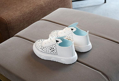 Girls' Leather Shoes Children's Diamond Princess Shoes - HEPSIBAH SHOP