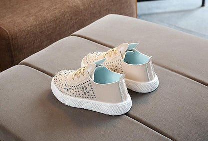 Girls' Leather Shoes Children's Diamond Princess Shoes - HEPSIBAH SHOP