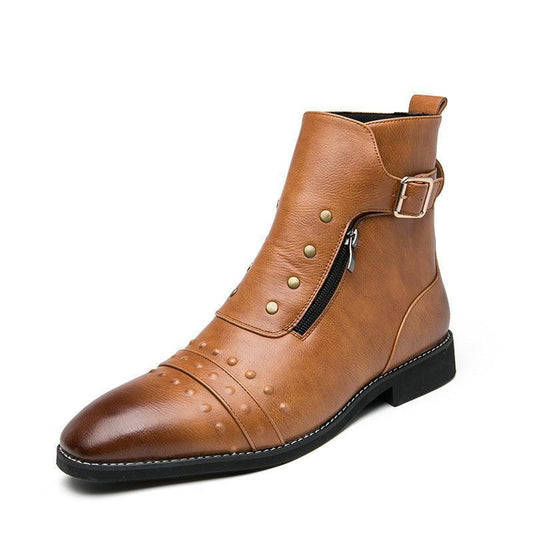 Men's England High-top Leather Boots - HEPSIBAH SHOP