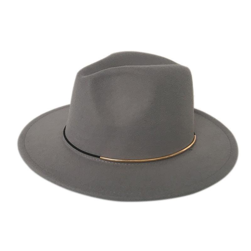 Women's Trendy Hats Gold Buckle Jazz Hat - HEPSIBAH SHOP