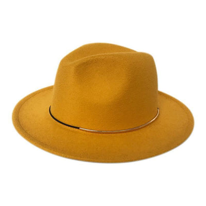 Women's Trendy Hats Gold Buckle Jazz Hat - HEPSIBAH SHOP