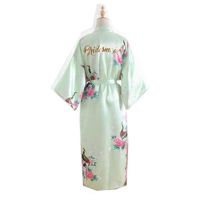 Bridesmaid Silk Dressing Nightgown - HEPSIBAH SHOP