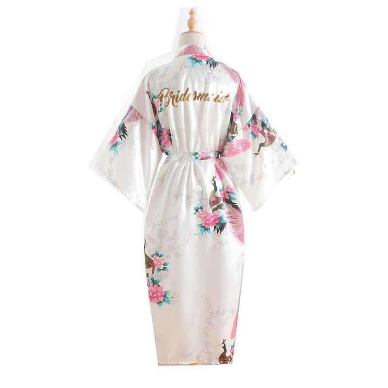 Bridesmaid Silk Dressing Nightgown - HEPSIBAH SHOP