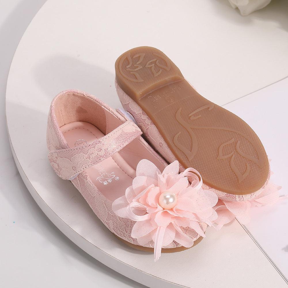 Girls Dress Shoes Flower Lace Princess Shoes - HEPSIBAH SHOP