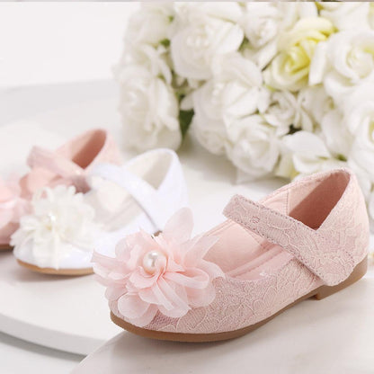 Girls Dress Shoes Flower Lace Princess Shoes - HEPSIBAH SHOP