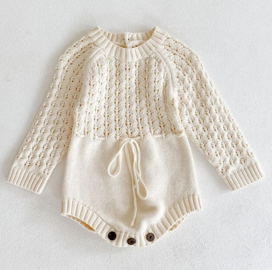 Girl Baby Knitted Hollow Waist Girdle Long Sleeves Harpy Dress Triangle - HEPSIBAH SHOP