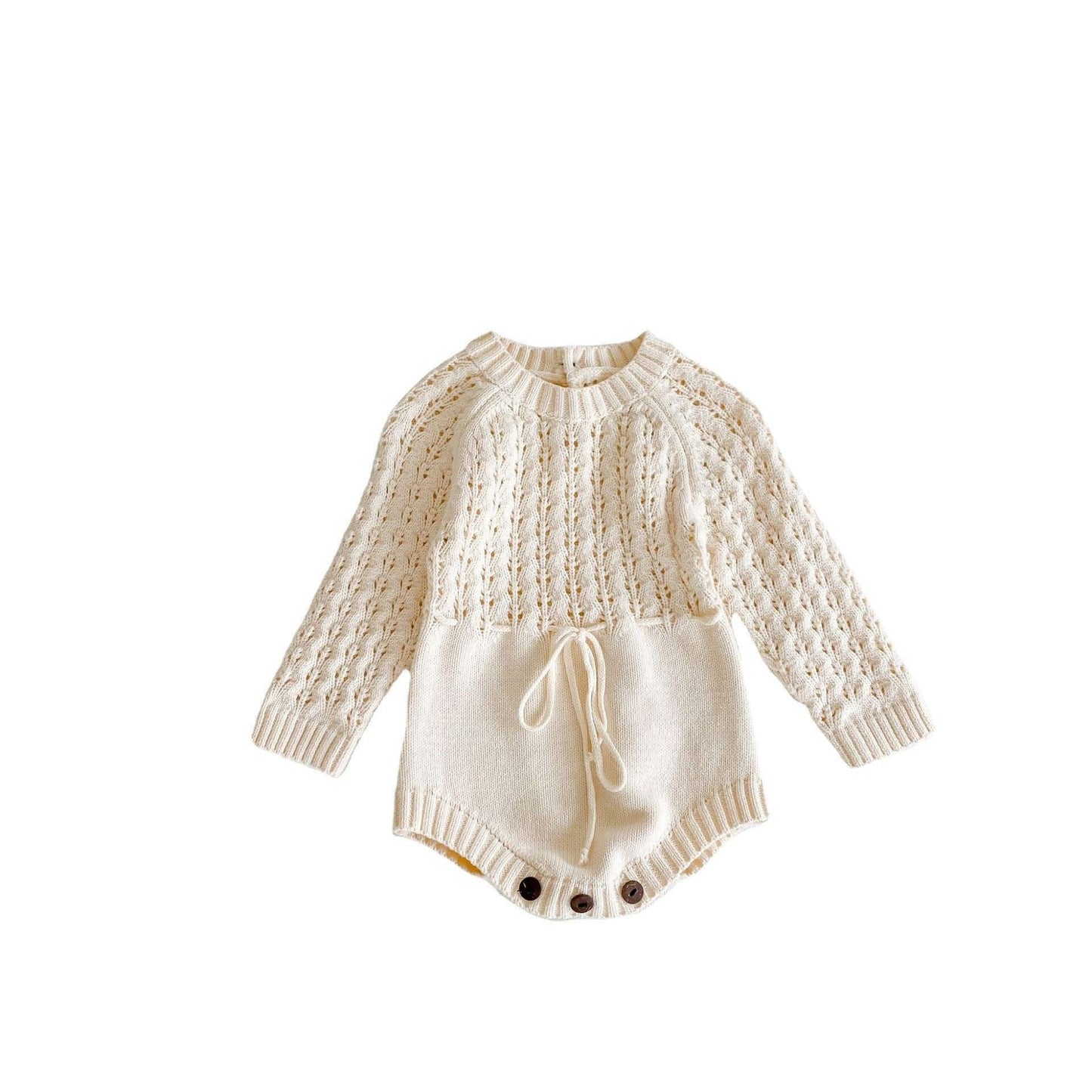 Girl Baby Knitted Hollow Waist Girdle Long Sleeves Harpy Dress Triangle - HEPSIBAH SHOP