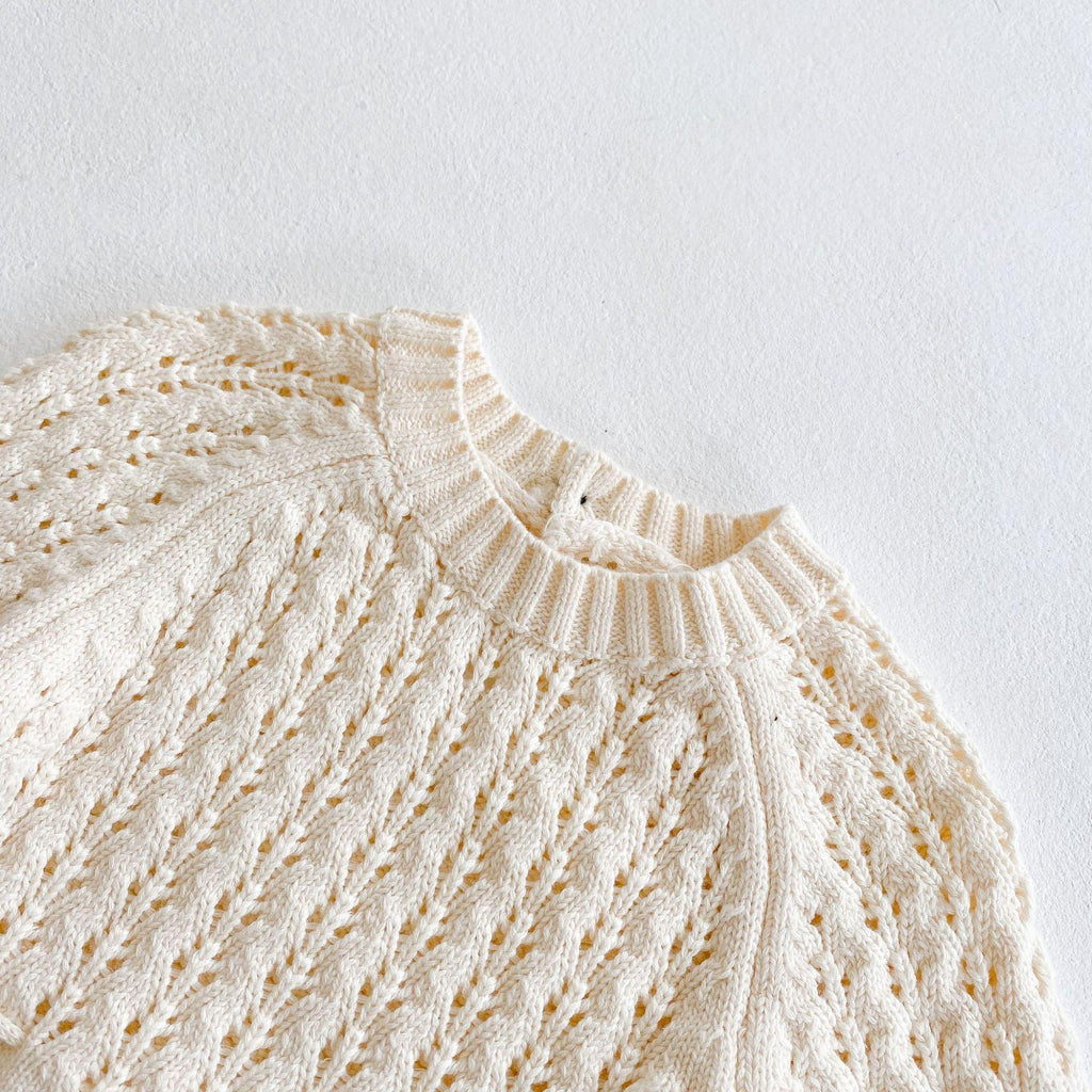 Girl Baby Knitted Hollow Waist Girdle Long Sleeves Harpy Dress Triangle - HEPSIBAH SHOP