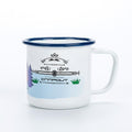 Enamel Camping Mug 300ml Colourful Metal Enamel Coffee Tea Camp Cups Mugs for Camping Hiking Backpacking Fishing Picnics