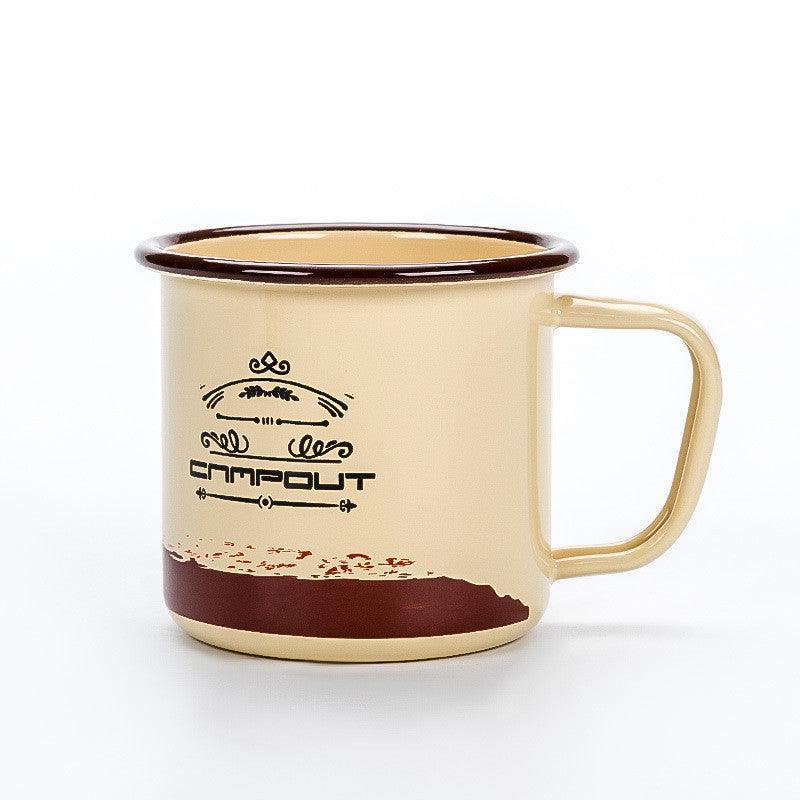 Enamel Camping Mug 300ml Colourful Metal Enamel Coffee Tea Camp Cups Mugs for Camping Hiking Backpacking Fishing Picnics