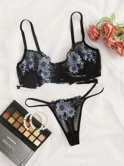 Embroidered Lace Sexy Lingerie Set - HEPSIBAH SHOP