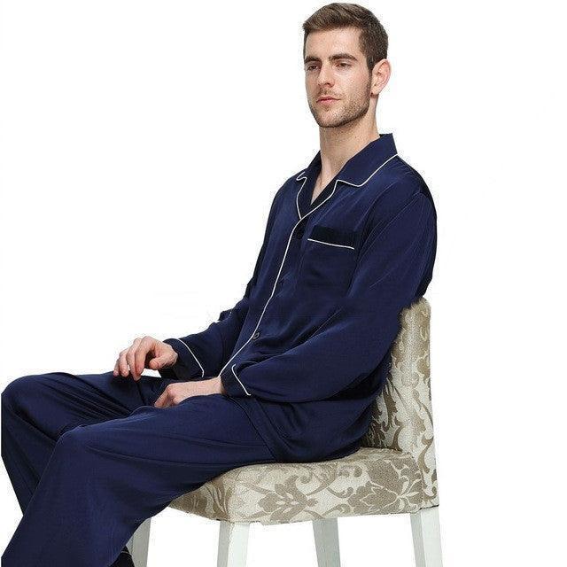 Mens Pajama Set Winter Sleepwear Men Homewear Warm Nightwear - HEPSIBAH SHOP