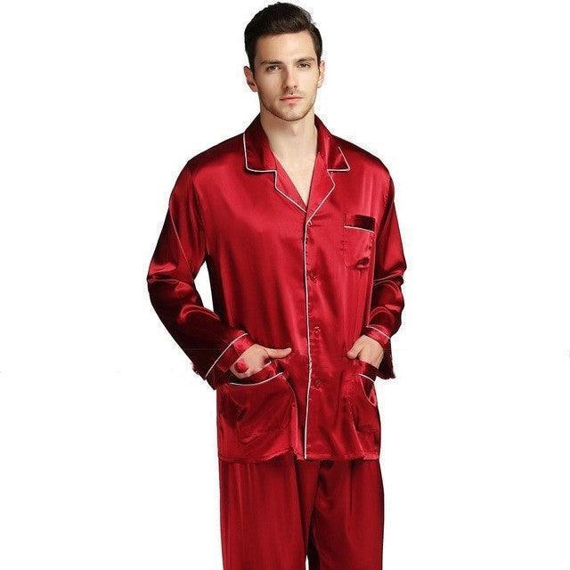 Mens Pajama Set Winter Sleepwear Men Homewear Warm Nightwear - HEPSIBAH SHOP