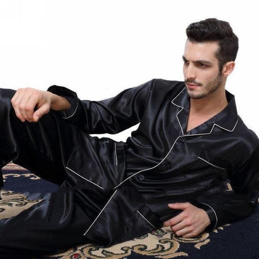 Mens Pajama Set Winter Sleepwear Men Homewear Warm Nightwear - HEPSIBAH SHOP