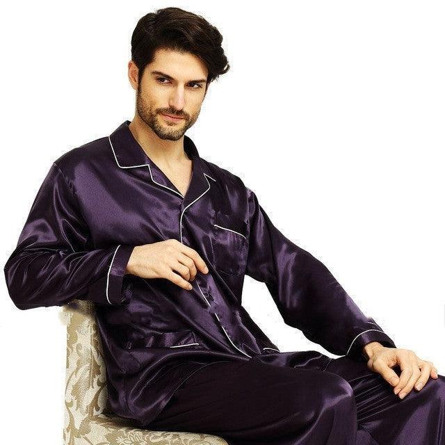 Mens Pajama Set Winter Sleepwear Men Homewear Warm Nightwear - HEPSIBAH SHOP