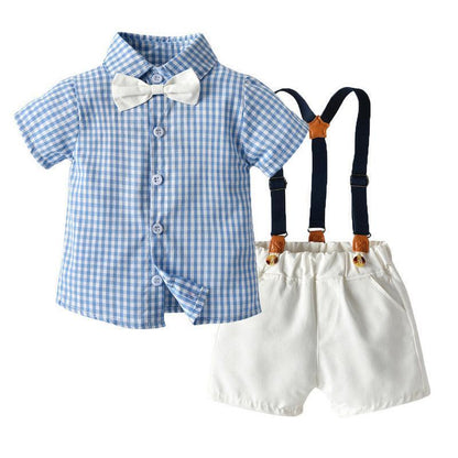 Boys' Short-Sleeved Shirt And Shorts, Girls' Dresses And Sun Hats - HEPSIBAH SHOP