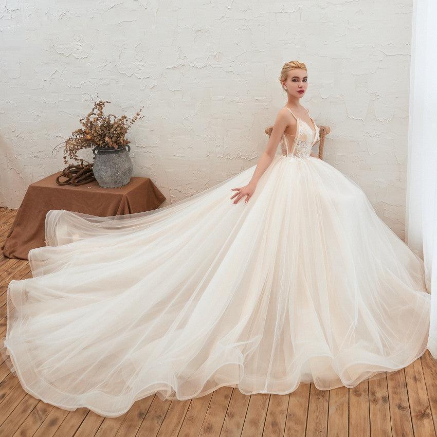 Starry Sky Luxury Thin Wedding Dress - HEPSIBAH SHOP