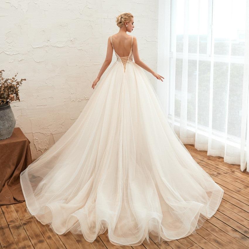 Starry Sky Luxury Thin Wedding Dress - HEPSIBAH SHOP