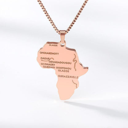 Gilded African Land Necklace - HEPSIBAH SHOP