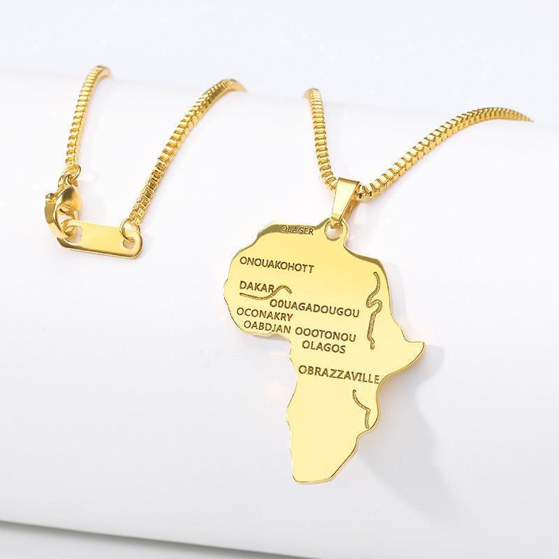 Gilded African Land Necklace - HEPSIBAH SHOP