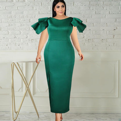 High-Waisted Plus Size Banquet Evening Dress - HEPSIBAH SHOP