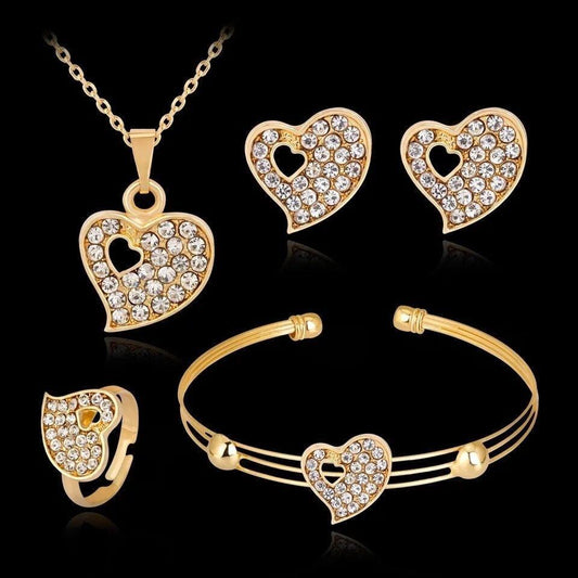 Peach Heart Jewelry Set - HEPSIBAH SHOP