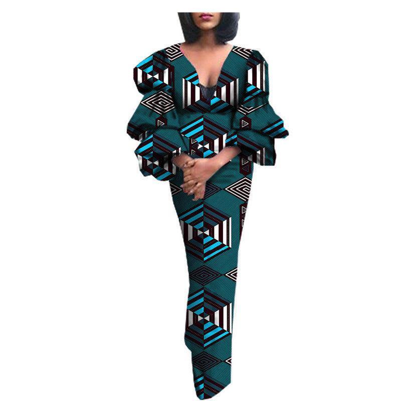 African Ethnic Cotton Batik Ladies Dress - HEPSIBAH SHOP