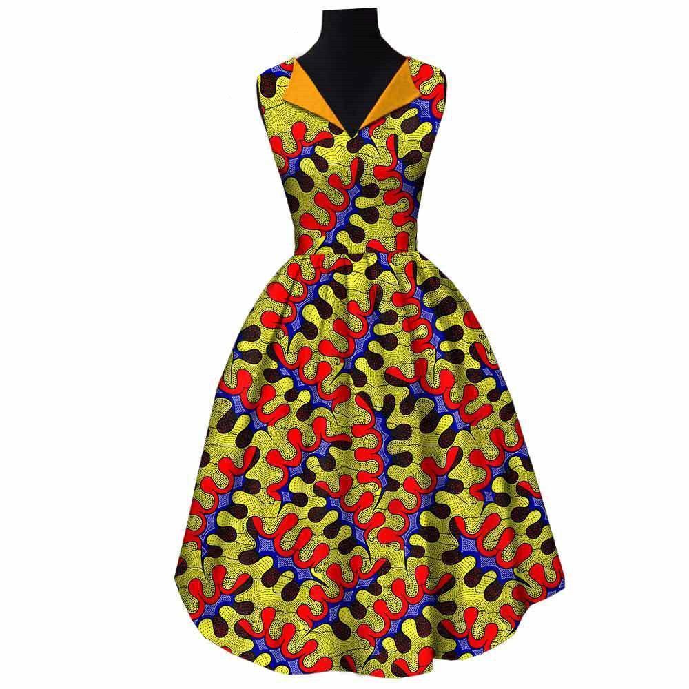 African National Cotton Batik Dress - HEPSIBAH SHOP