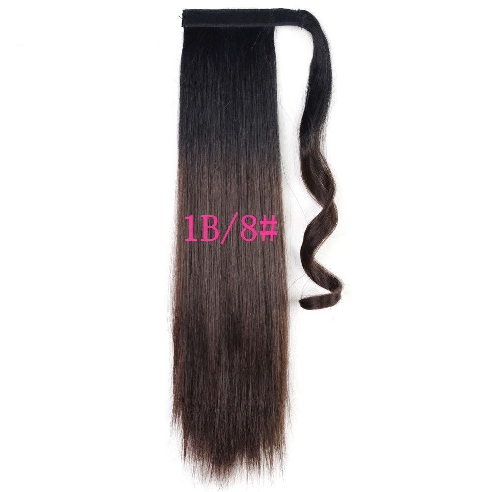 Long Straight Wrap Around Clip In Ponytail Hair Extension Heat Resistant Synthetic Tail Fake Hair - HEPSIBAH SHOP