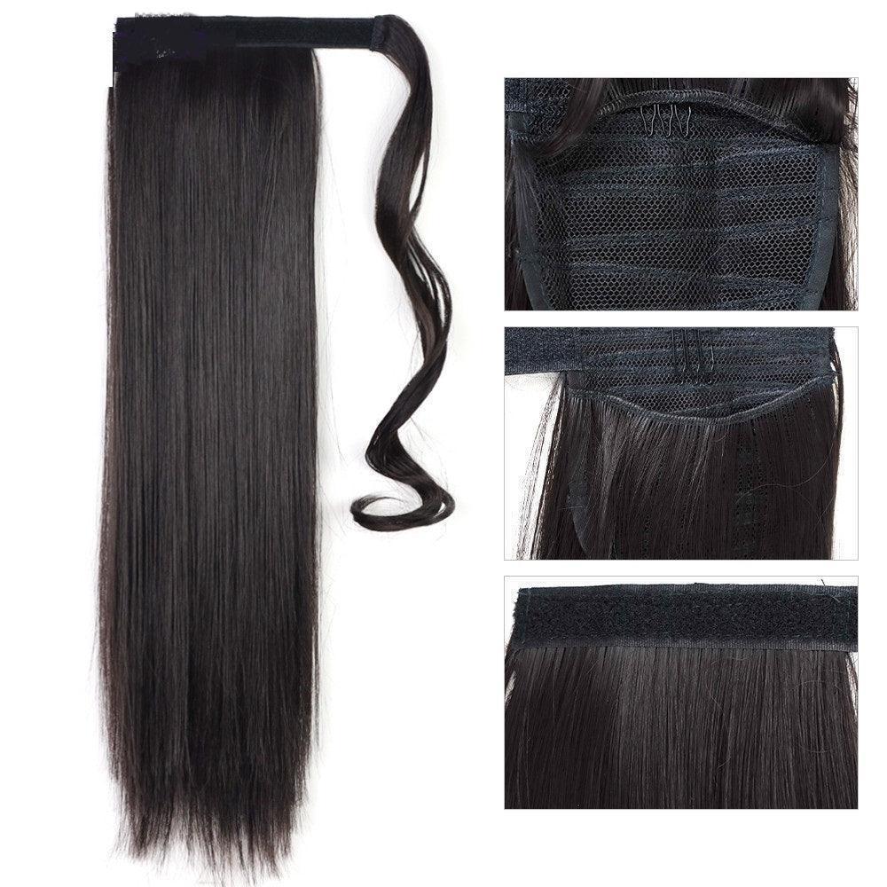 Long Straight Wrap Around Clip In Ponytail Hair Extension Heat Resistant Synthetic Tail Fake Hair - HEPSIBAH SHOP