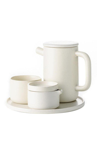 Nordic Style Ceramic Kettle With Lid Cute Coffee Cup And Tea Set Japanese-Style Household Seasoning Cup Tableware