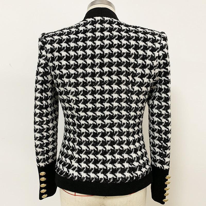 Houndstooth Cardigan Jacket - HEPSIBAH SHOP